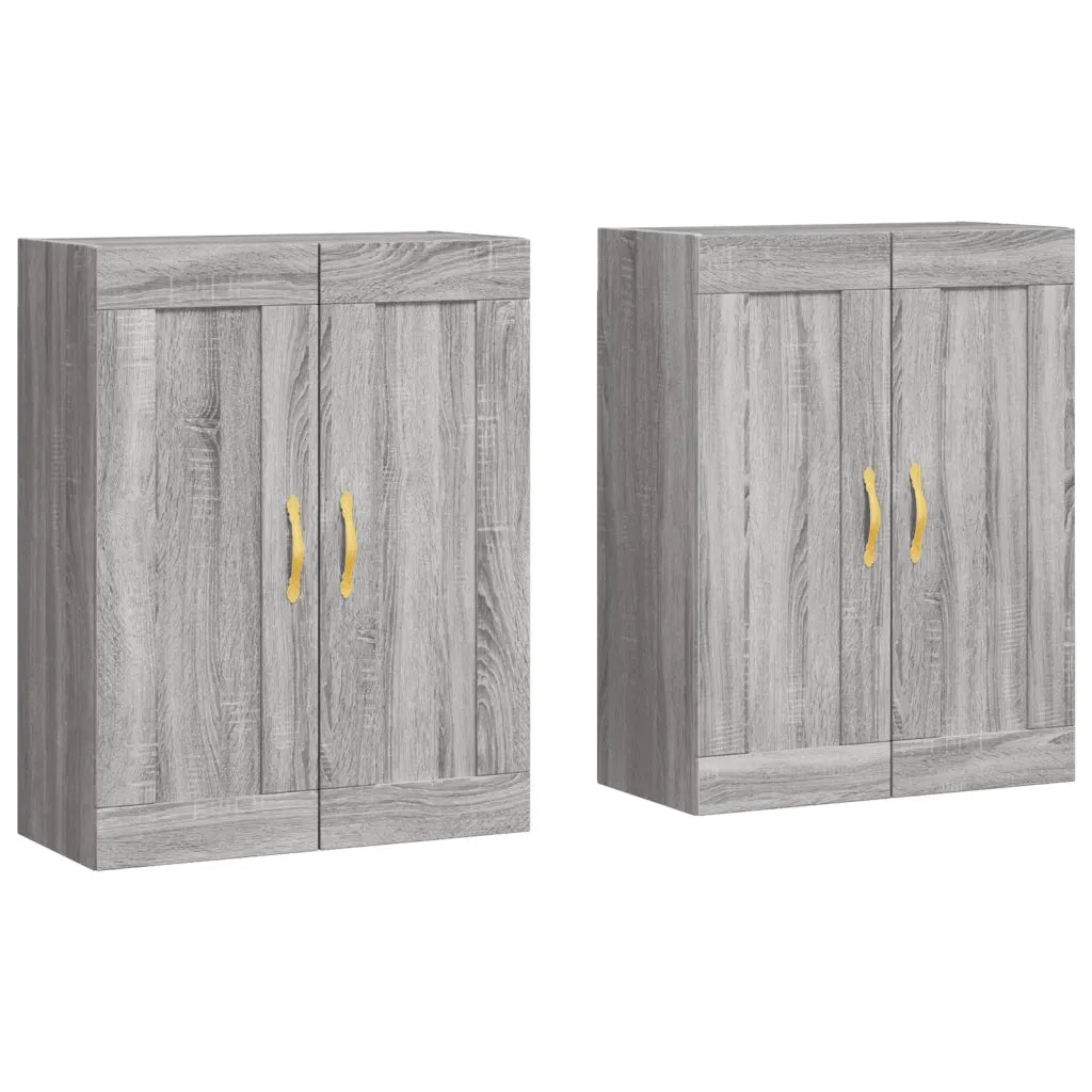 Armadietti a Parete 2 pz Grigio Sonoma in Legno Multistrato CFW2006673