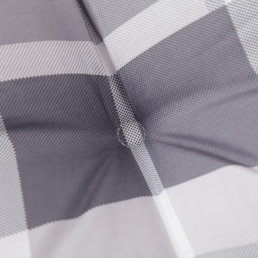 Cuscino per Panca a Quadri Grigi 100x50x3cm Tessuto Oxford 314079