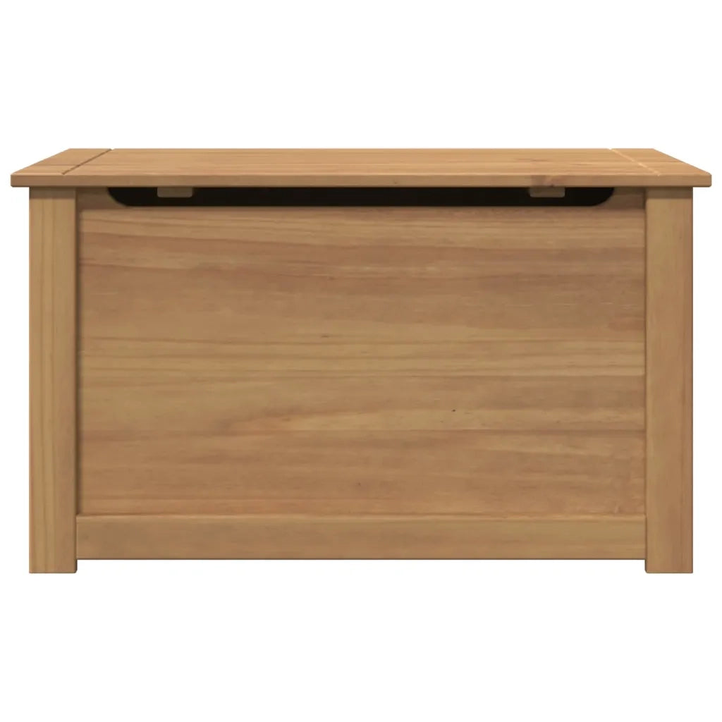 Cesta con Coperchio PANAMA 79x42x46 cm Legno Massello di Pino 4016387