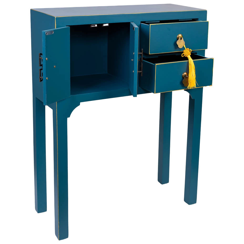 Mobile da ingresso in legno con 2 cassetti e 2 porte 63x26x83h cm