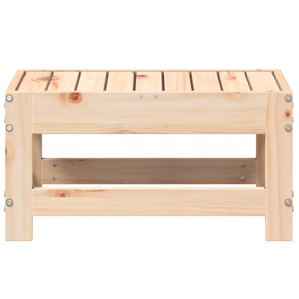Poggiapiedi da Giardino 62x30x32 cm in Legno Massello di Pino 844893