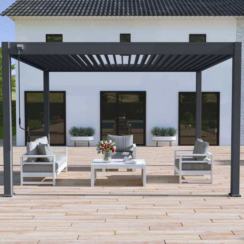 Pergola bioclimatica OmbrÃ©aÂ® VS autoportante 3x4M - Antracite