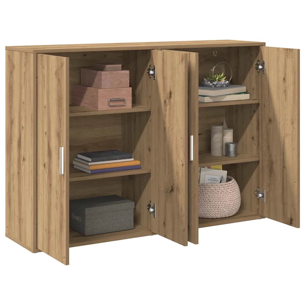 Credenza 2 pcs Rovere artigianale 60 x 31 x 84 cm 3334303