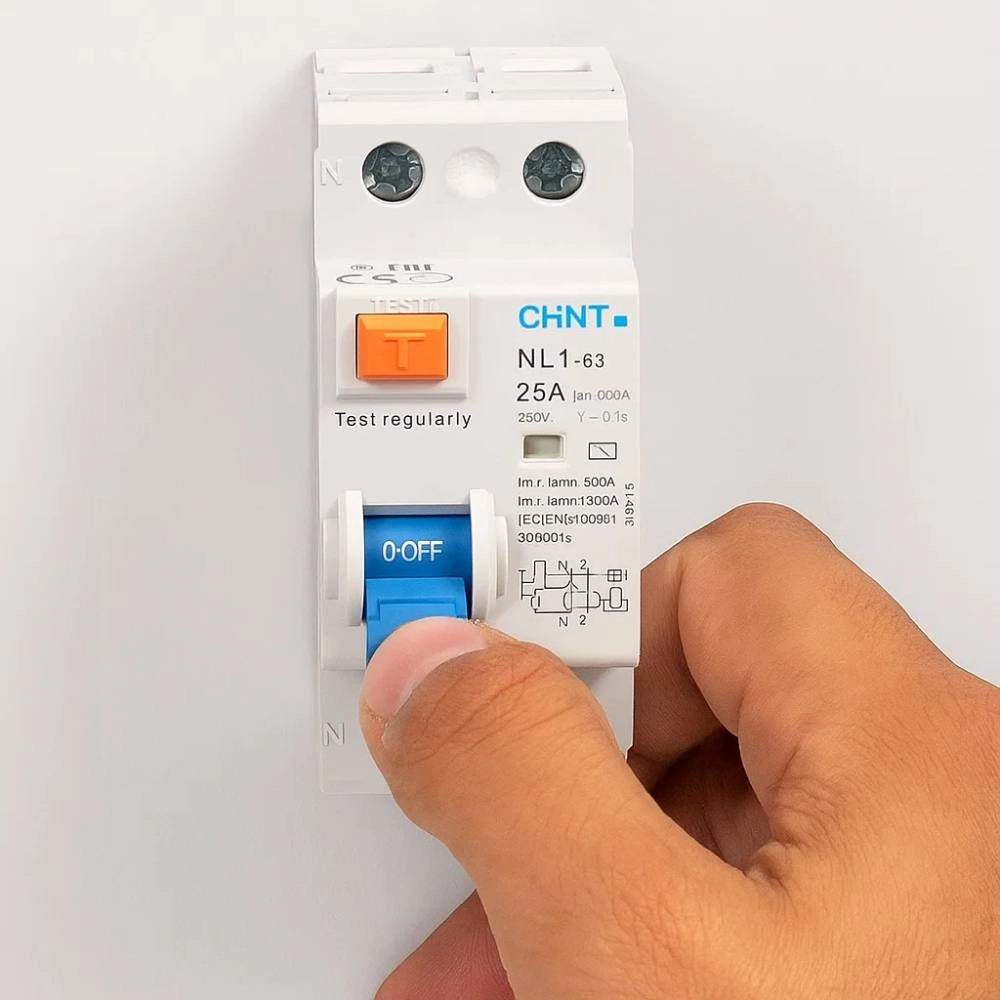 Interruttore differenziale bipolare puro tipo ac 30ma chint serie nl1-63 *** ampere 25 ampere, confezione 1