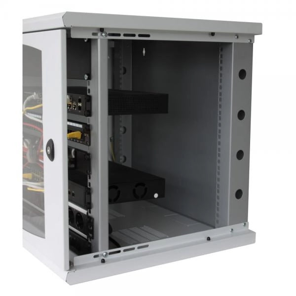 Armadio Rack 19'' a muro 16 unità sezione unica prof. 500mm Nero