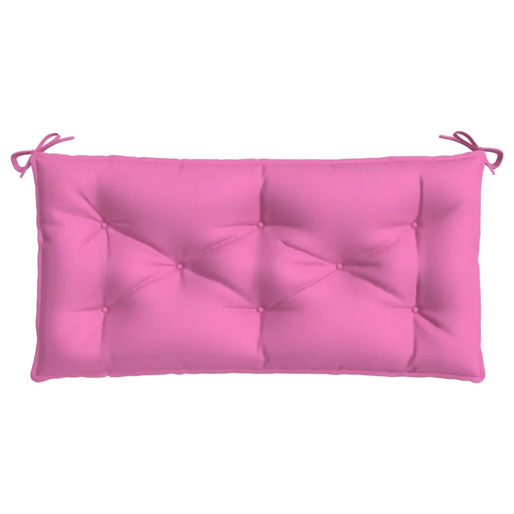 Cuscini per Panca da Giardino 2 pz-Set di 2 Cuscini per panchina da esterno Rosa 100x50x7 cm in Tessuto