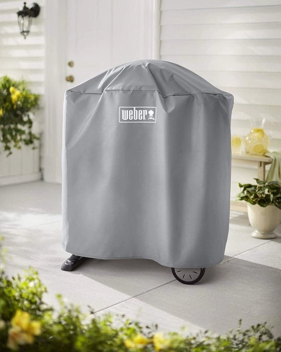 Barbecuehoes Portatile per la Serie Q 100/2000 - Hoes Premium Idrorepellente a Forma Rotonda - Grigio (7177)