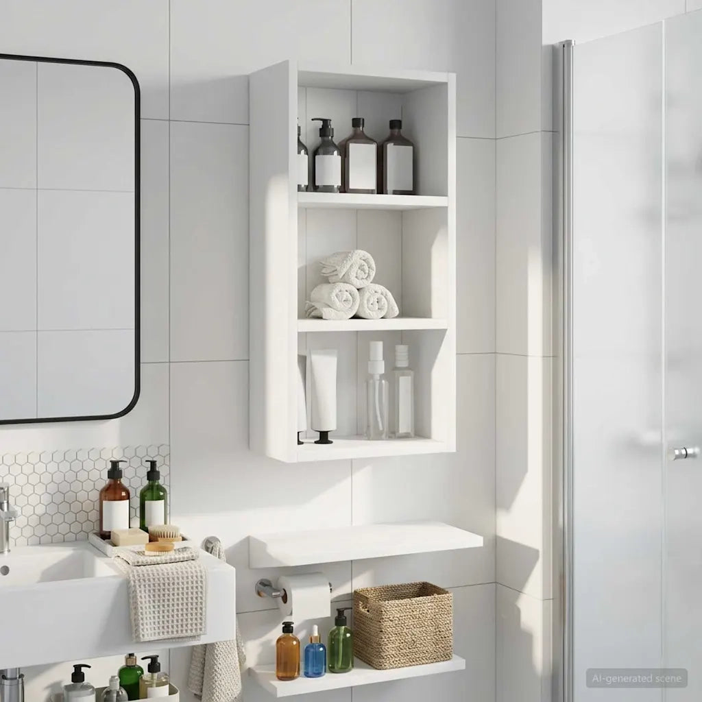 Armadio da bagno a muro Bianco 30 x 16 x 62,5 cm