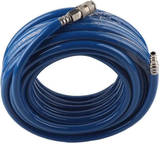15m Slang Pneumatico Flessibile in PVC - Alta Durata - Struttura a 3 Livelli - Per Gli Strumenti Pneumatici - I Compressori d'Aria - Con Connettore Rapido