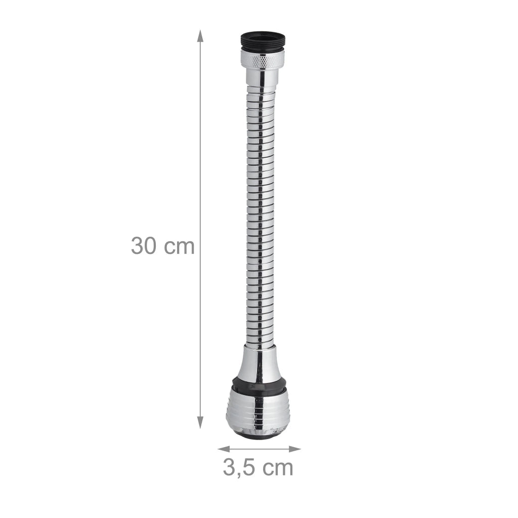 Prolunga per rubinetto flessibile a 360° con riduttore di flusso per uso quotidiano 4 raccordi in plastica bianca 13_0011230