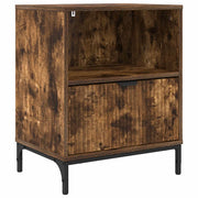 Comodino | Armadio da Notte | Mobiletto da notte Rovere fumo 49 x 36 x 61 cm Legno multistrato