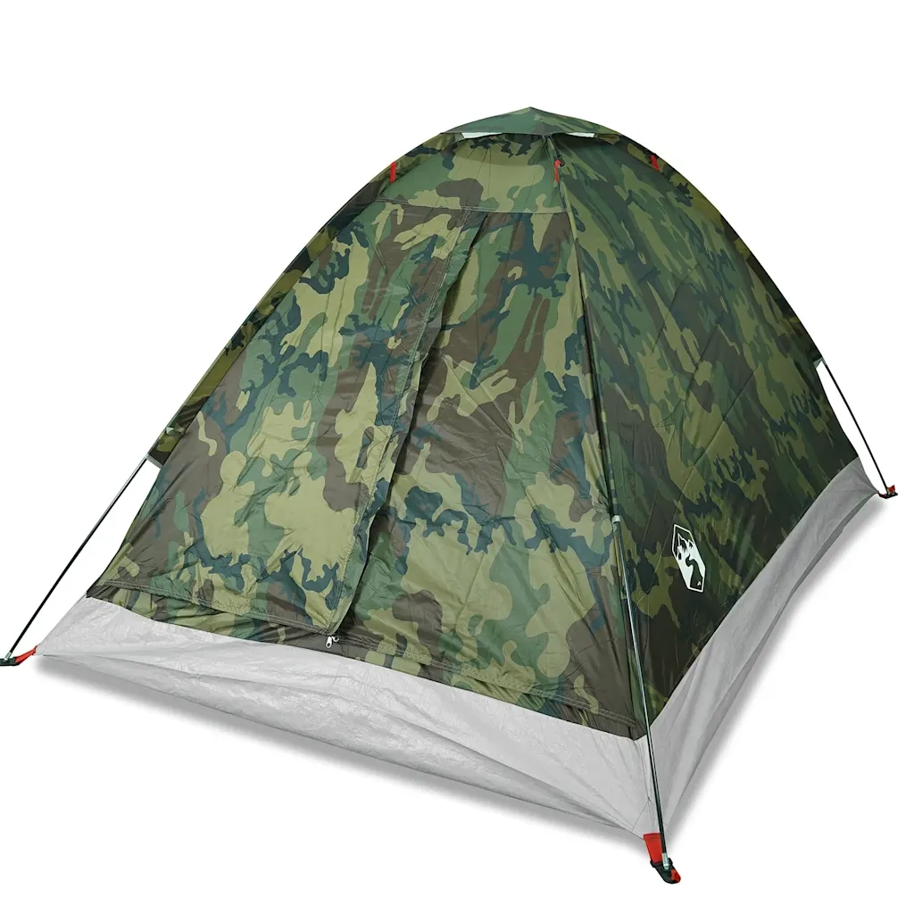Tenda da Campeggio a Cupola 2 Persone-Tenda per Escursionismo Mimetica Impermeabile 388745