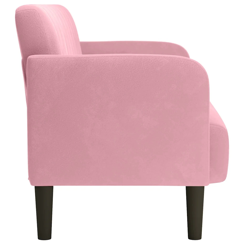 Divano Divanetto Rosa 109 cm in Velluto 4100590