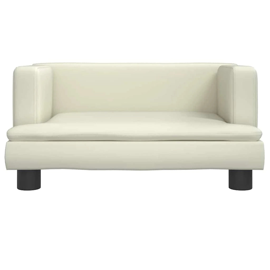 Divano letto per cani comodo 60 x 40 x 30 cm crema similpelle 02_0042719