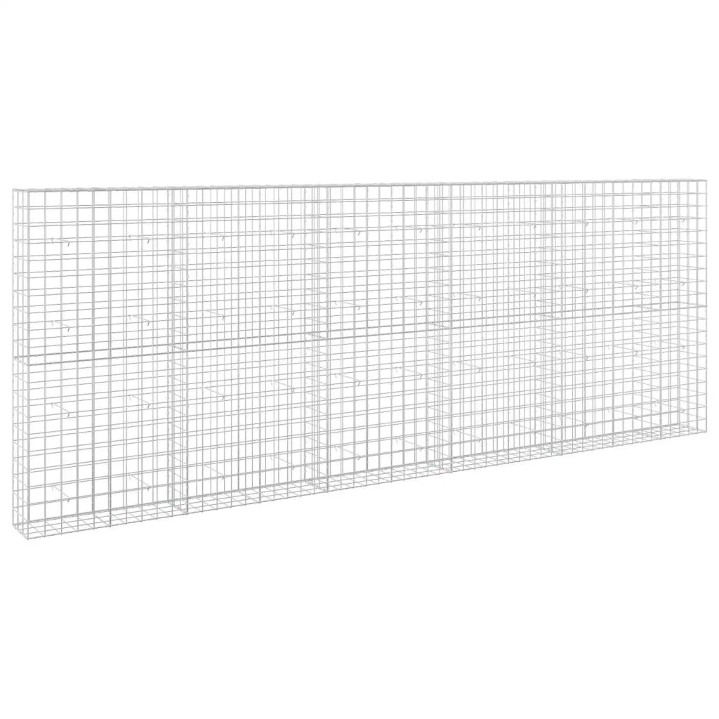 Gabione con filo da 5 mm e rete 10x10 cm 550x30x200 cm 3465173