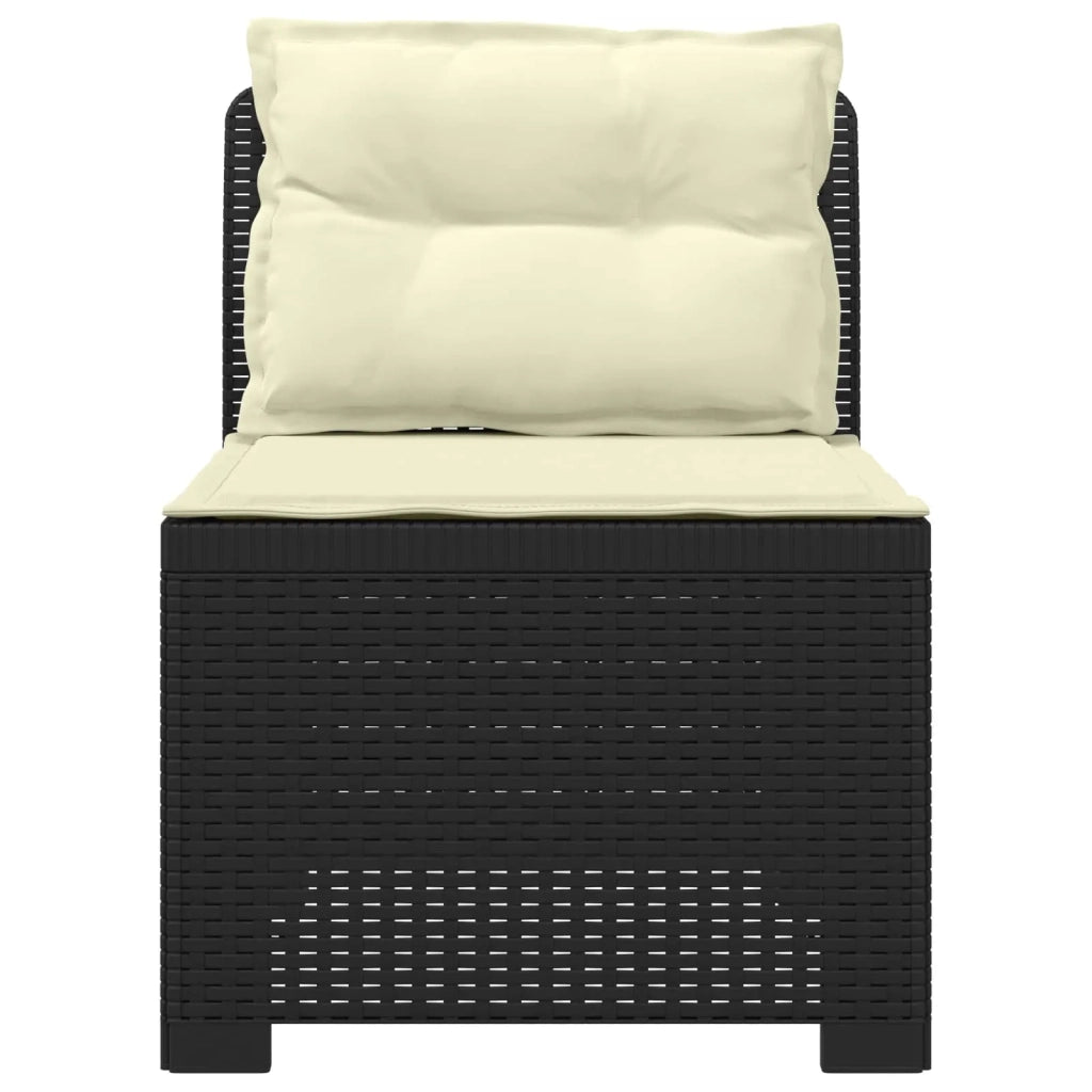 Divano da Giardino a 1 Posto con Cuscini Aspetto Rattan PP 8011796
