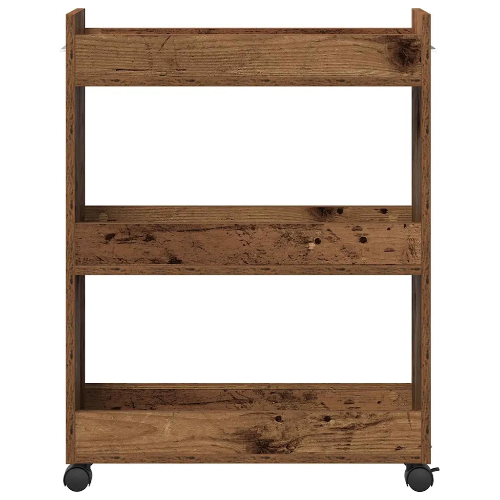 Armadietto con ruota Legno vecchio 60 x 22 x 79 cm 869138