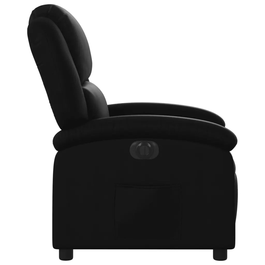 Poltrona Reclinabile Elettrica Nera in Similpelle 3204212