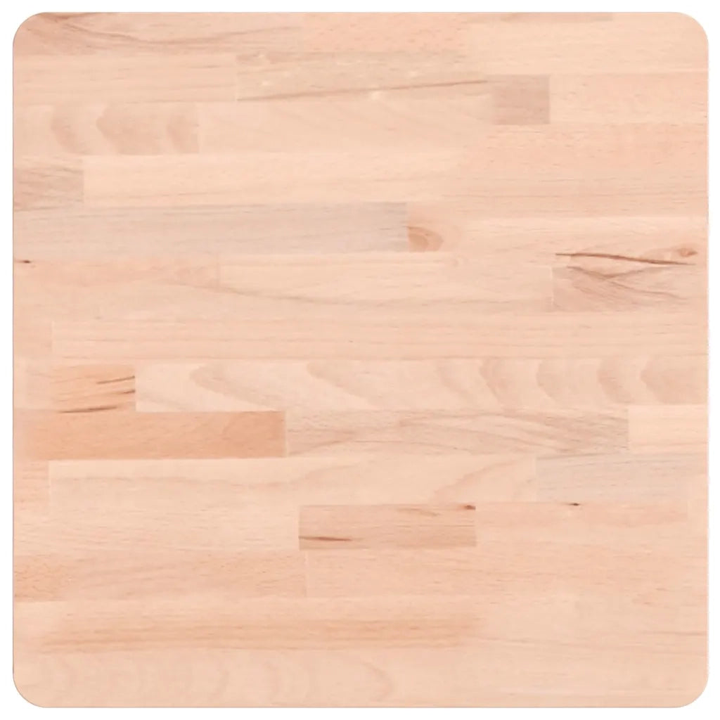 Piano per Tavolo | Superficie Tavolo | Piano Scrivania 40x40x2,5 cm Quadrato Legno Massello di Faggio