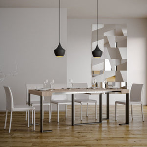 Consolle Allungabile in Legno e Ferro H77x40x90/300cm Futura Rovere Classica