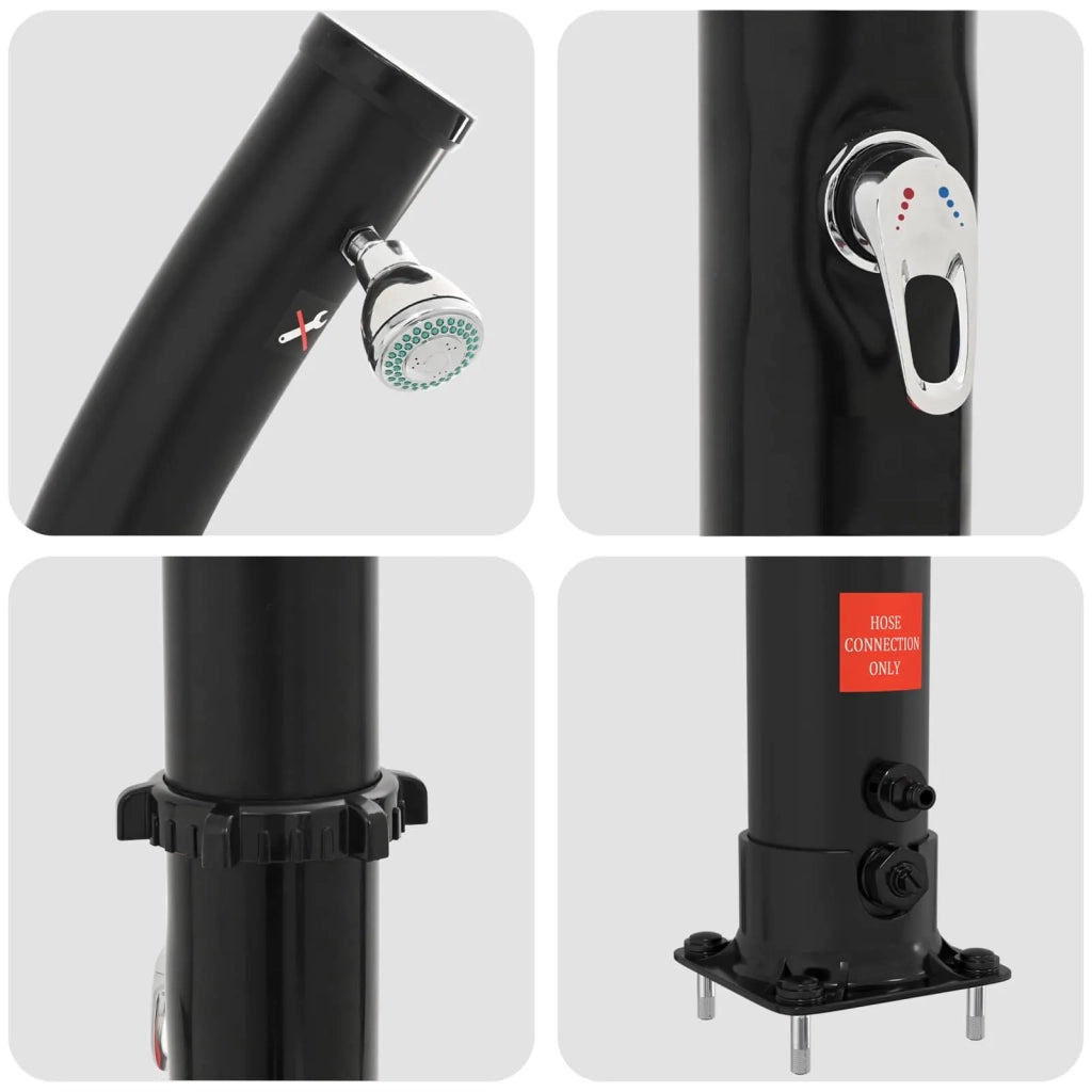 Doccia Solare con Doccetta PVC, ABS, Lega di zinco Nero 42039810
