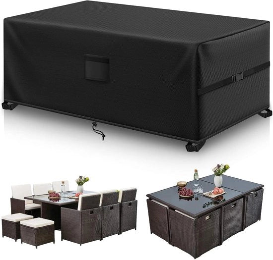 Hoezo per giardino - impermeabile - 1 pezzo - nero - tessuto Oxford - 200 x 160 x 70 cm