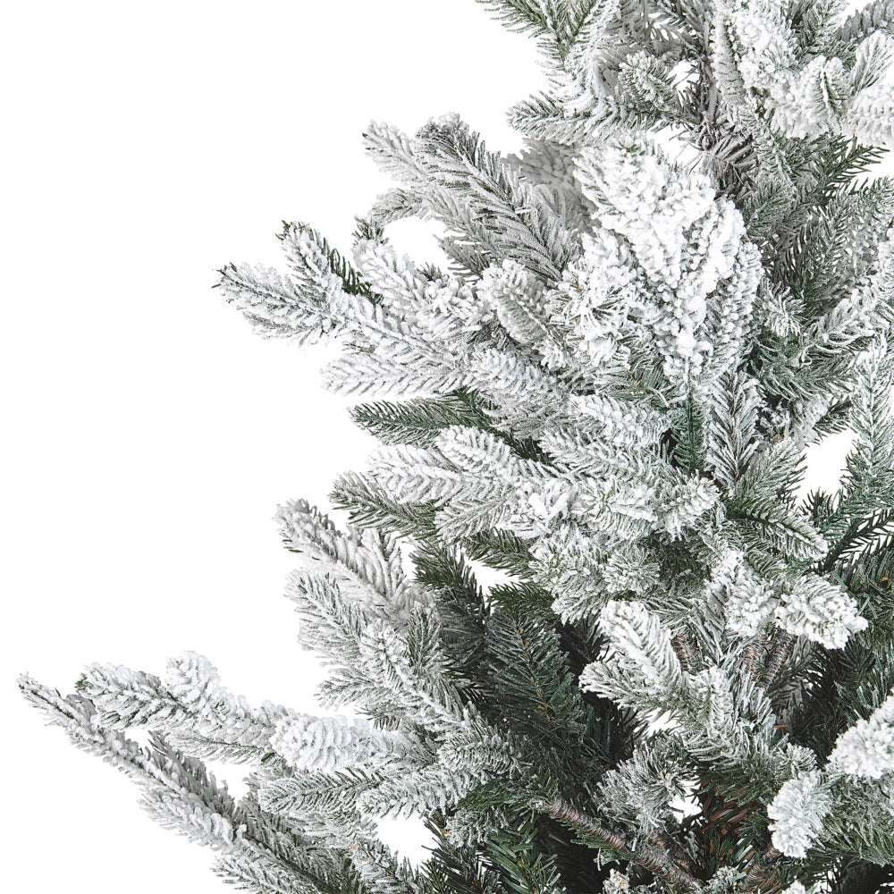 Albero di natale artificiale bianco sintetico 180 cm innevato pre innevato con neve rami innevati
