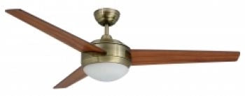 Vam Ventilatore da soffitto Vegalight Antigua 132 cm - Luce 2xE27 & Telecomando con Sensore Temperatura