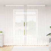 vidaXL Tende con tende Floreale Bianco 200 x 280 cm Poliestere