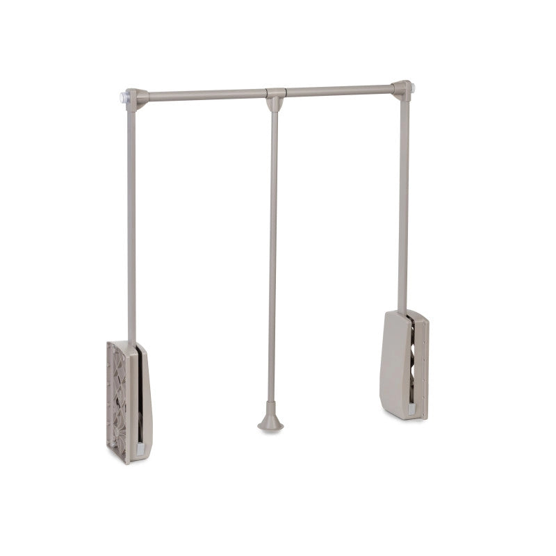 Appendiabiti per armadio Hang, larghezza regolabile 600-830 mm, Acciaio e Tecnoplastica, Verniciato moka
