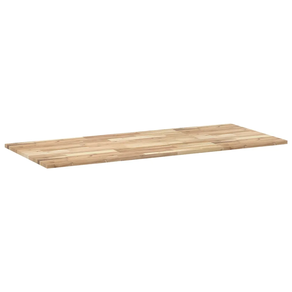 Piano Tavolo Rettangolare 120x60x2cm Legno Massello di Acacia 4008758