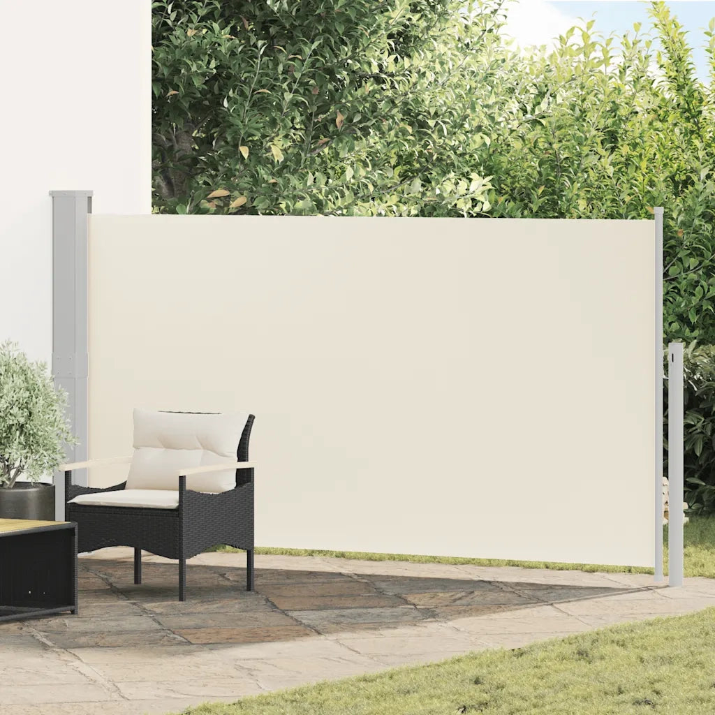 Tenda Laterale Retrattile per Patio-Tenda parasole per balcone 170x300 cm Crema