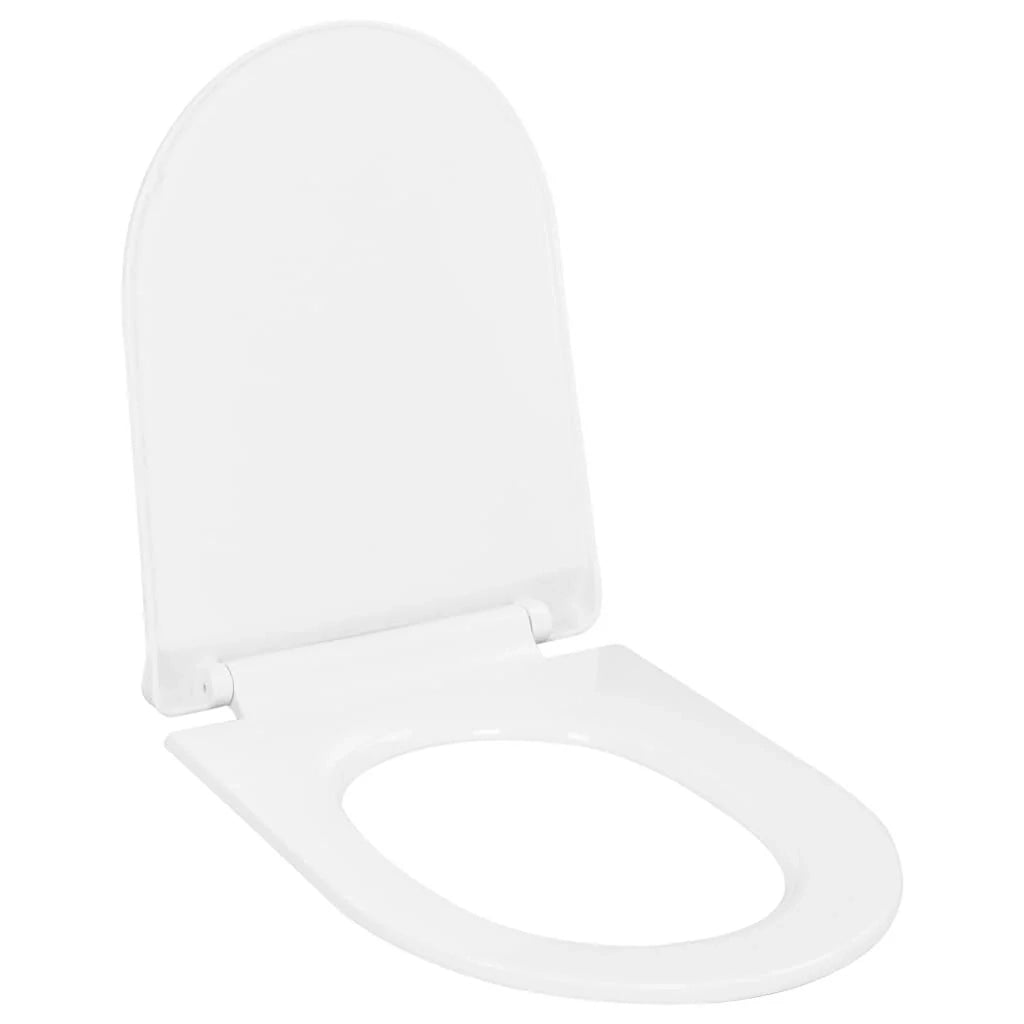Sedile WC con chiusura ammortizzata tazza WC sedile WC bagno casa ristorante negozio hotel bianco 02_0002908