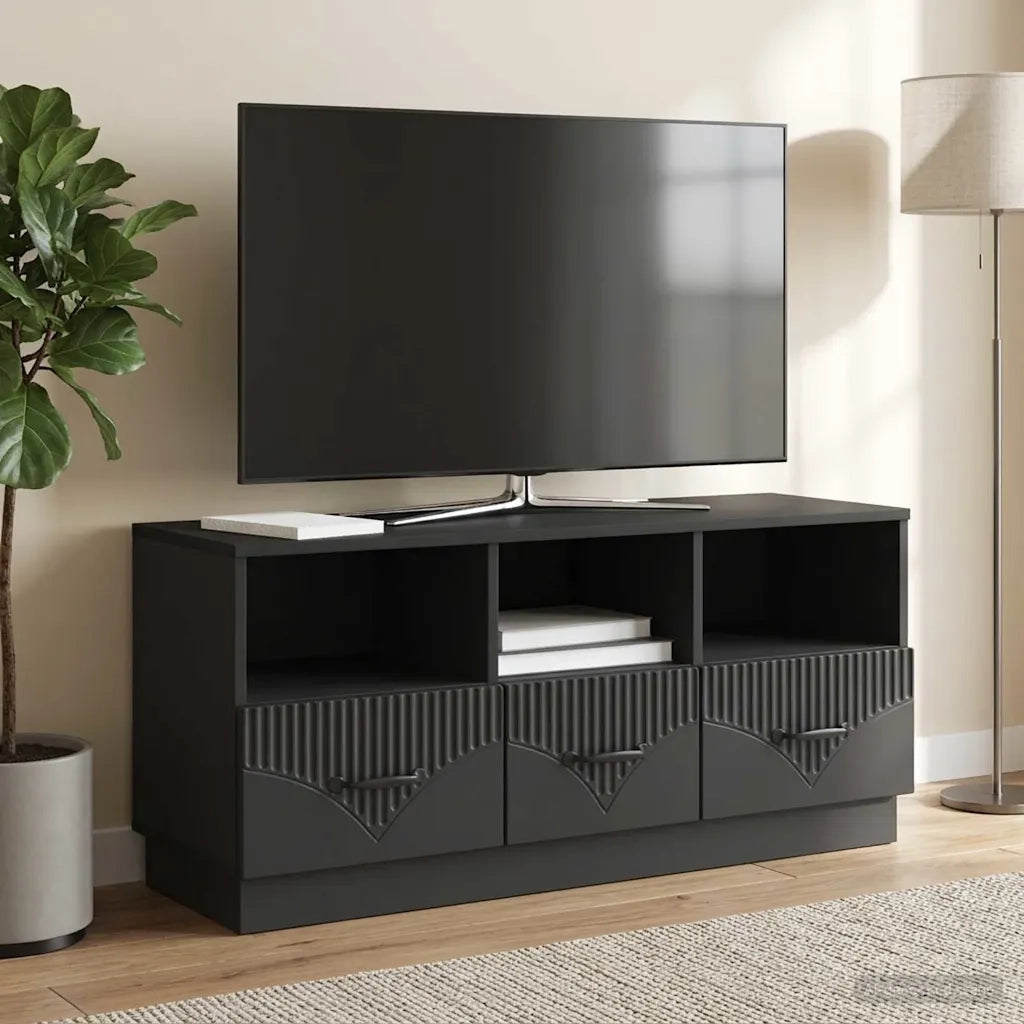 Mobile TV Nero 102 x 34,5 x 47 cm Legno ingegnerizzato 895366
