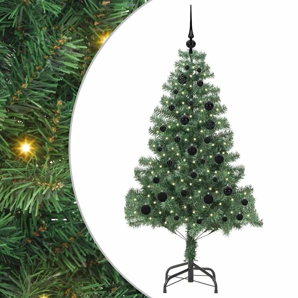 Albero di Natale | Decorazioni natalizie con 150 LED con supporto Verde 150 cm PVC
