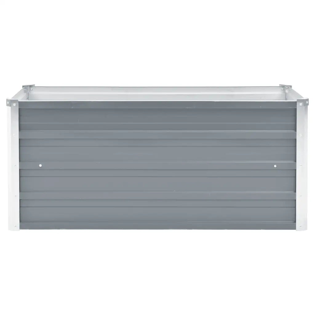 Letto Rialzato Giardino in Acciaio Zincato 100x40x45 cm Grigio cod mxl 53483