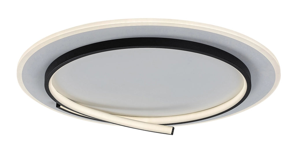Plafoniera LED rotonda moderna bianco/nero 40W Rabalux Niloo