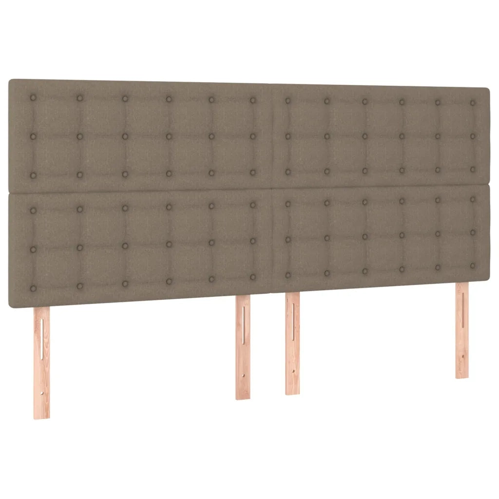Testiera per letto Tortora 200x5x118/128 cm Tessuto