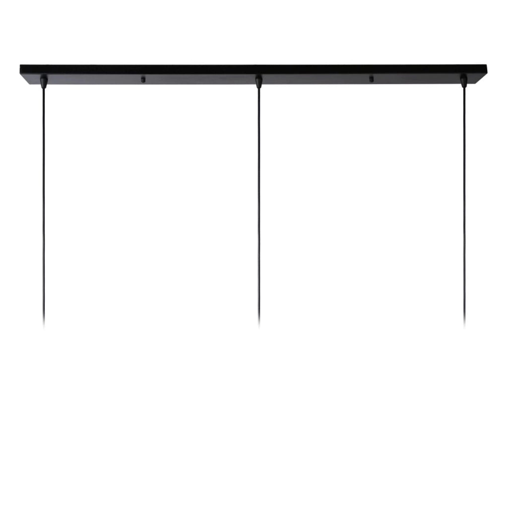 Lampadario Lucide Dikra nero metallo 3xE27 60W 150cm