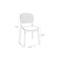 PAZZO DESIGN Sedia Anita Bianco set da 4 sedie in Polipropilene