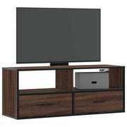 Mobile TV-Credenza per TV-Console TV Rovere Marrone 100x31x39,5 cm in Truciolato e Metallo 835764