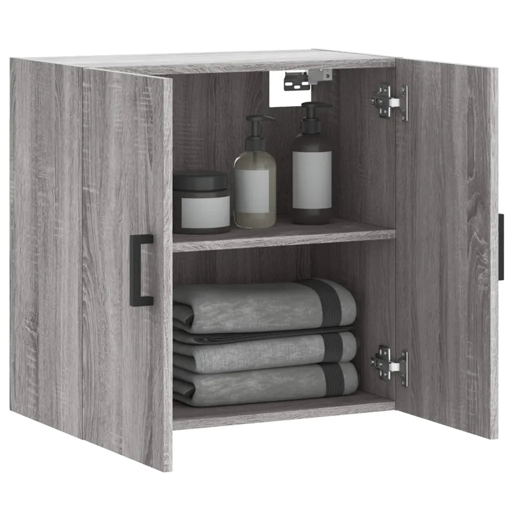 Mobile Pensile Grigio Sonoma 60x31x60 cm in Legno Multistrato 829970