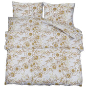 Set Copripiumino Bianco e Marrone 200x200 cm in Cotone CFW7645817