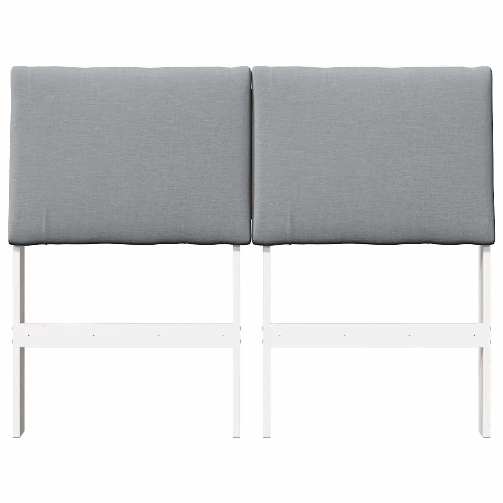 Testiera imbottita Grigio chiaro 120 cm Pino massello