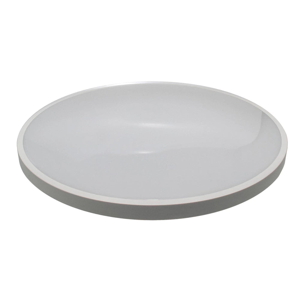 Plafoniera LED slim tonda da esterno elegante impermeabile da 32W cambia 3 tonalità luce soffitto bagno balcone terrazza