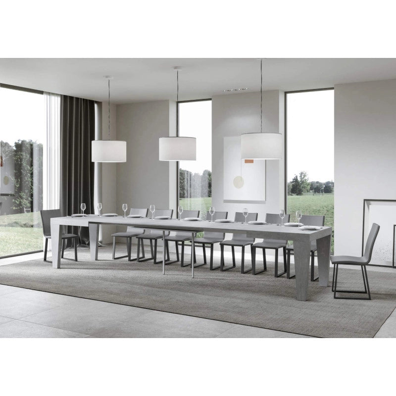 Tavolo allungabile 120/380x90 cm Spimbo - Cemento