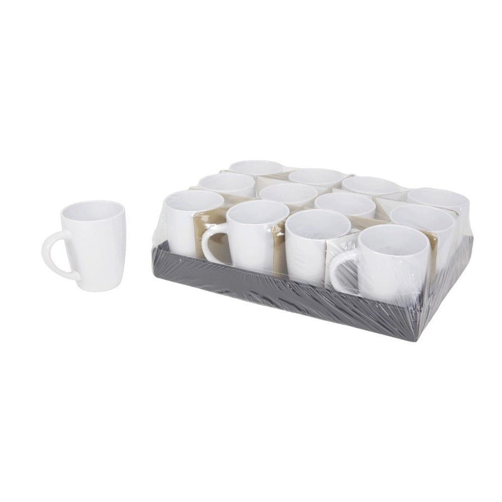 Trade Shop - Tazza Tazzone In Ceramica Bianca Latte Tisana Colazione Mug Con Manico 191836 -