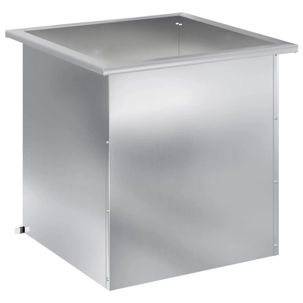 Fioriera da giardino con LED Argento 50 x 50 x 48 cm 8008192