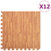 Tappetino a Incastro 12 pz Venature Legno 4,32 ãŽ¡ Schiuma EVAcod mxl 106224