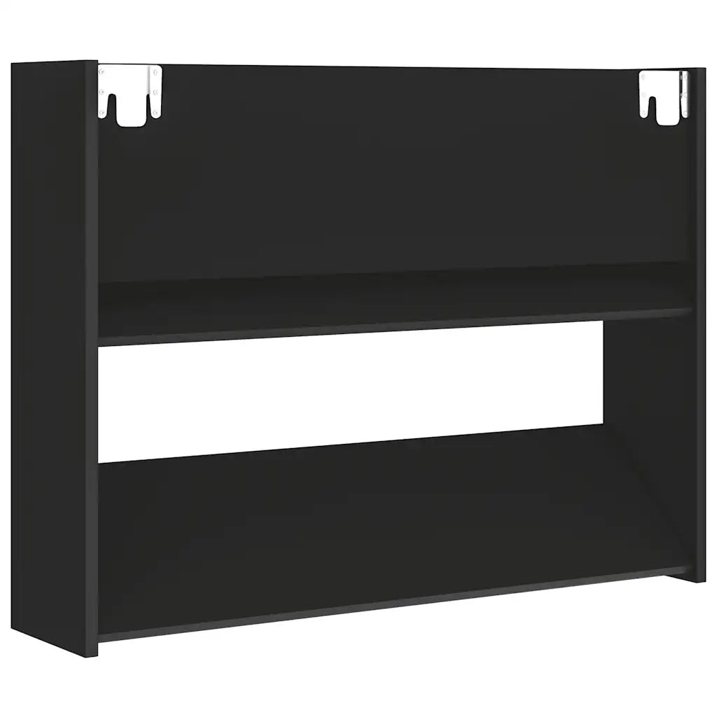 Scarpiera a Muro Nera 80x18x60 cm in Legno Multistrato 806743